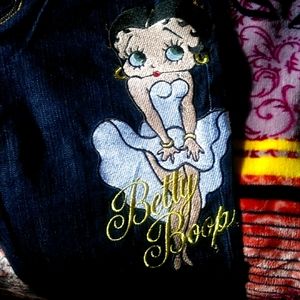 Jeans..Betty Boop embroidered on leg of jeans.  Size 5